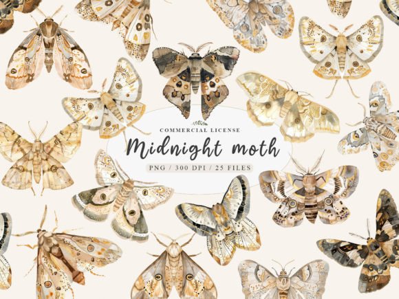 Download Lunar Moth Png, Midnight Moths Clipart, - Art Collection