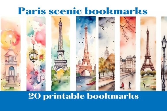 Download Paris Printable Bookmarks Set of 20 - Premium Resources