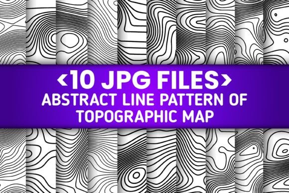 Download 10 Set Topographic Line Map Part 3 - Art Collection