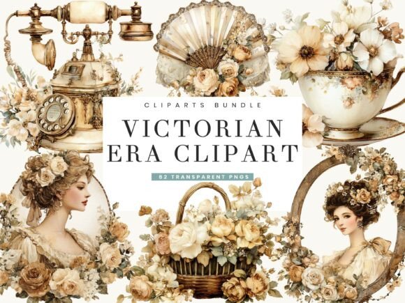 Download Victorian Vintage Decor Clipart Bundle - Art Collection