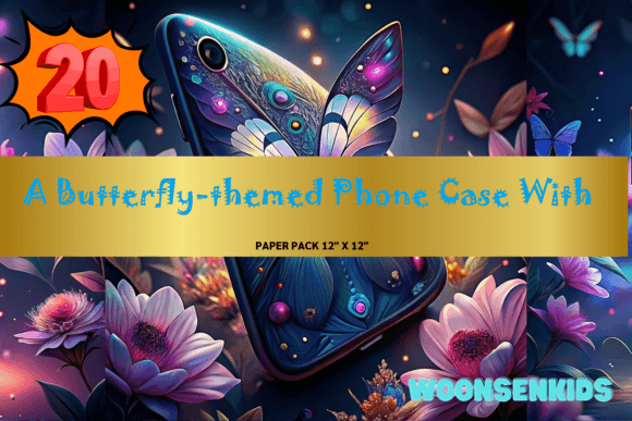 Download Butterfly-themed Phone Case with Floral Designs Watercolor - Floral designs Collection