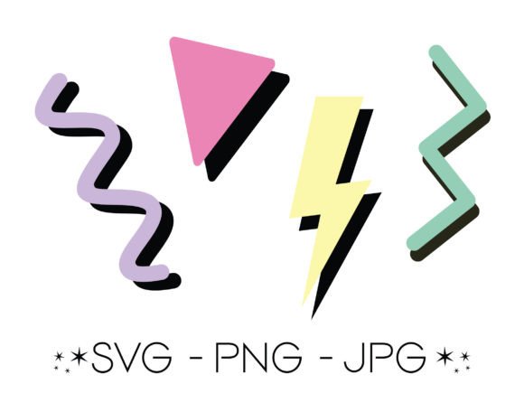 Download Set of 80s/90s Retro Shapes - Retro shape Collection