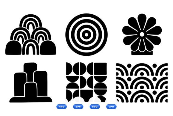 Download Retro Geometric Shapes Clipart - Art Collection