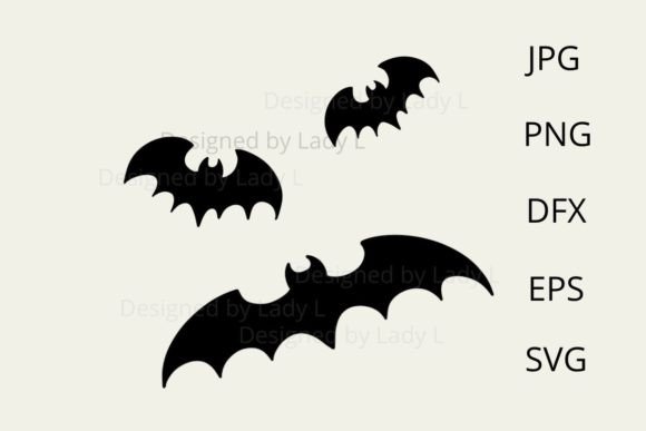 Download Silhouette of 3 Flying Bats Clipart - Art Collection