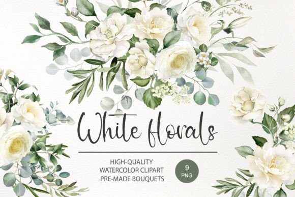 Download Watercolor White Rose Flower Clipart PNG - Art Collection