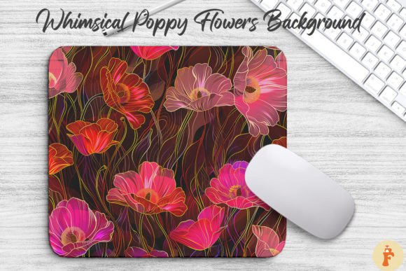 Download Whimsical Poppy Flowers Background - Poppy Collection