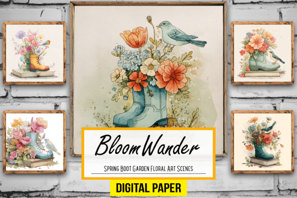 Download Spring Boot Garden Floral Artwork Scenes - Art Collection