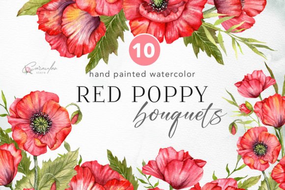 Download Poppy Clipart Watercolor, Poppy Bouquets - Art Collection