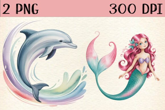 Download Mermaid, Cute Mermaid PNG Clipart - Art Collection