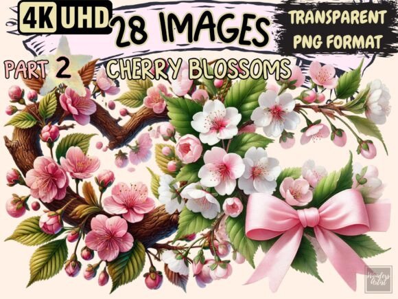 Download Cherry Blossoms P2 Clipart - Art Collection
