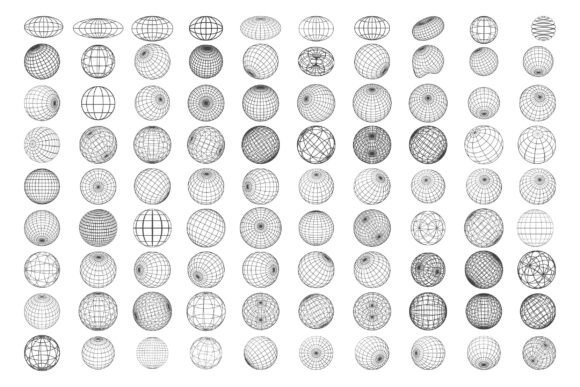 Download Wireframe Sphere Globe Line Art BundleHD - Art Collection
