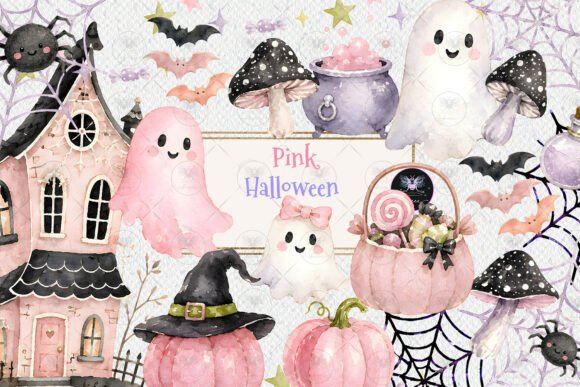 Download Pink Halloween Ghost Clipart - Art Collection