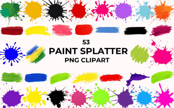 Download 53 Paint Splatter Premium PNG Clipart - Premium Collection