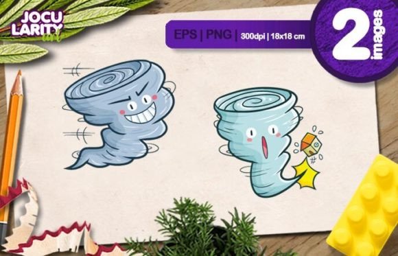 Download Cute Tornado Cartoon Character Vector - Art Collection