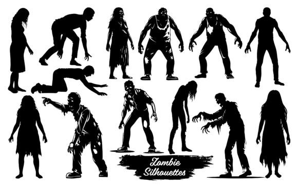 Download Zombie Silhouettes Vector Art - Art Collection