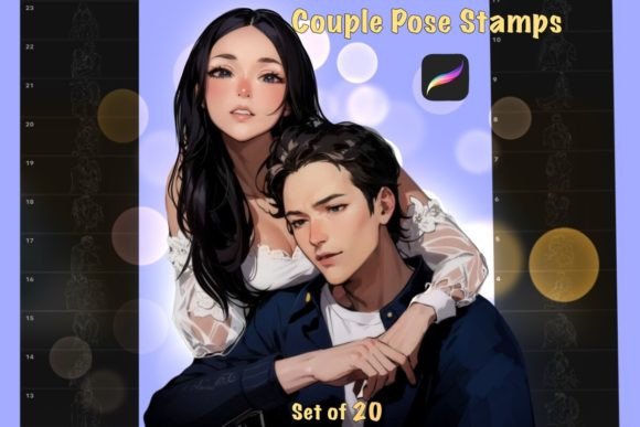 Download Couple Pose Stamp (set of 20) Brushes - Set of 20 Collection