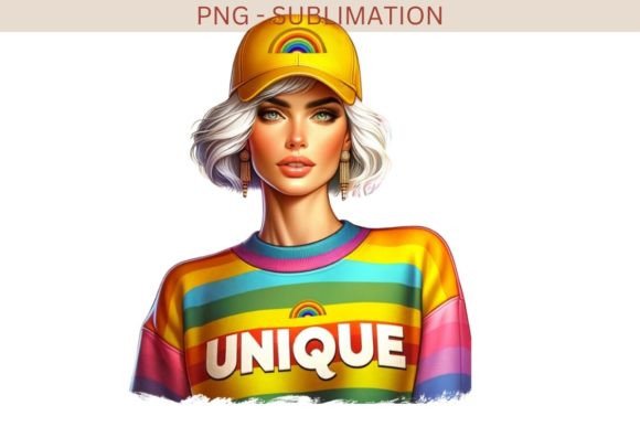 Download Rainbow Girl, Printable Art, Unique Girl - Art Collection