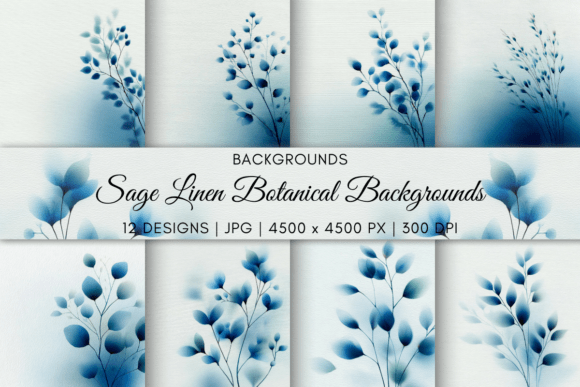 Download Sage Linen Botanical Backgrounds - Botanical backgrounds Collection