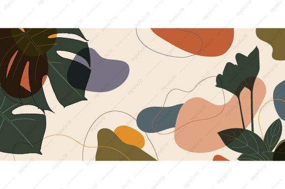 Download Abstract Organic Retro Shape of Leaf - Retro shape Collection