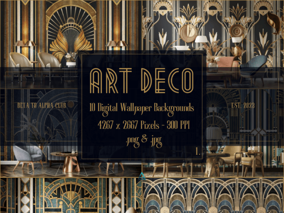 Download Art Deco Digital Backgrounds Wallpapers - Art Collection