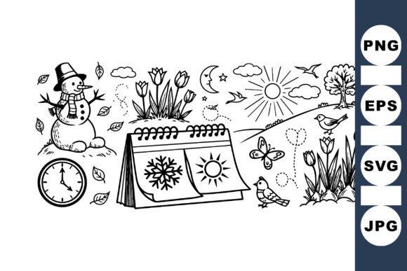 Download Hand Drawn Seasonal Clipart Set - Art Collection