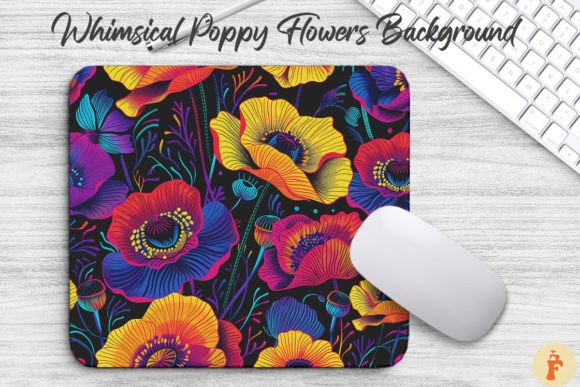 Download Whimsical Poppy Flowers Background - Poppy Collection
