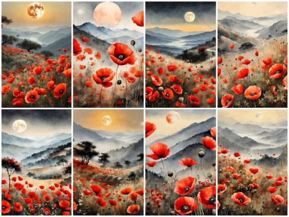 Download 32 Images Poppy Landscape Painting - Poppy Collection