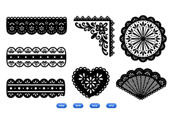 Download Delicate Lace SVG Clipart Kit - Art Collection