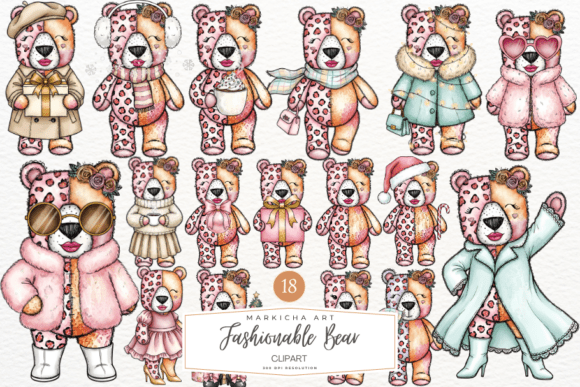 Download Fashionable Christmas Bear Clipart - Art Collection