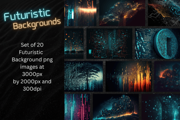 Download Futuristic Backgrounds - Set of 20 - Premium Bundle