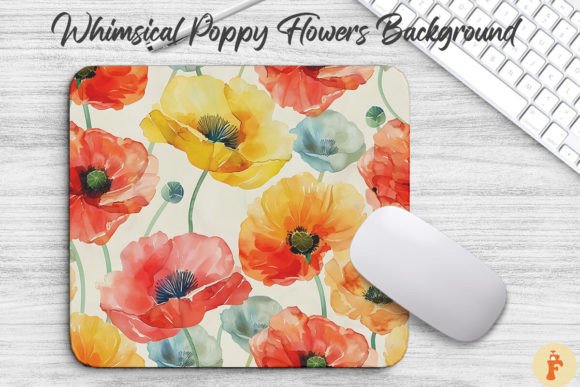 Download Whimsical Poppy Flowers Background - Poppy Collection