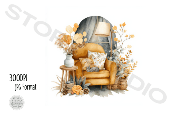 Download Cozy Home Decor Clipart Bundle - Art Collection