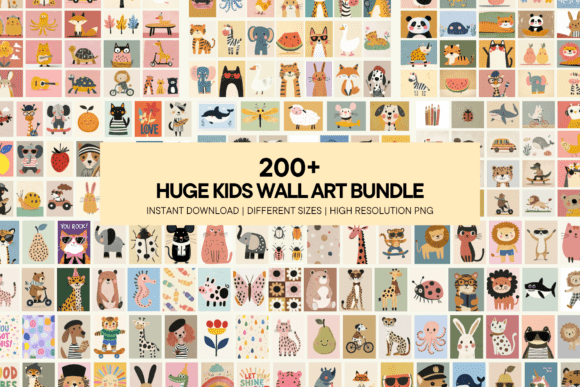 Download Colorful Kids Wall Art Nursery Printable - Art Collection