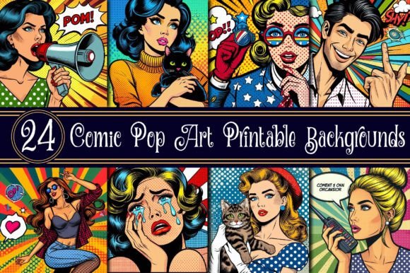 Download Comic Pop Art Printable Backgrounds - Art Collection