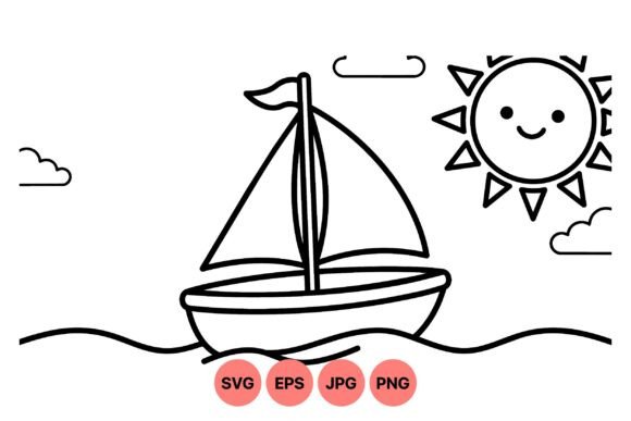 Download Cute Sailboat Seasonal Clipart - Art Collection