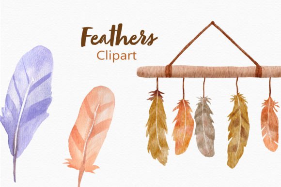 Download Feathers Watercolor Clipart Boho Decor - Art Collection