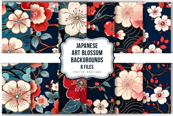 Download Japanese Art Blossom Backgrounds Pack - Art Collection