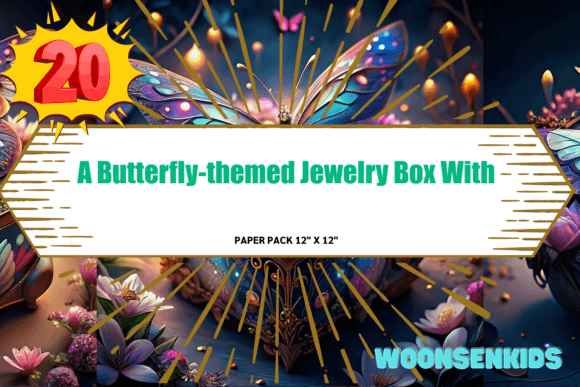 Download Butterfly-themed Jewelry Box with Floral Designs - Floral designs Collection