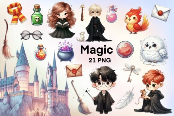 Download Magic School PNG Clipart Bundle - Art Collection