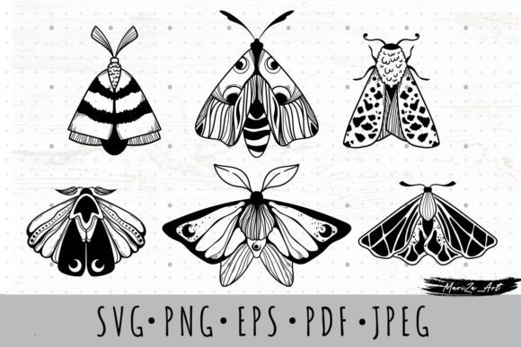 Download Magic Moth &amp; Butterfly SVG PNG Cliparts - Art Collection
