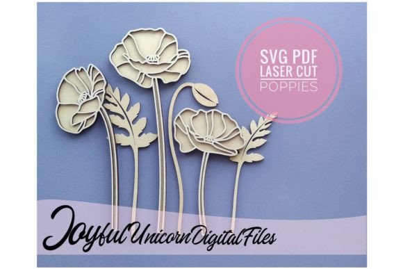 Download Poppy SVG Laser Cut Flower - Poppy Collection