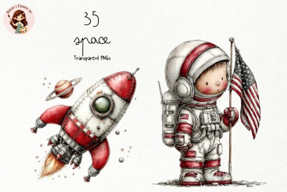 Download Cute Space Storybook PNG Clipart - Art Collection