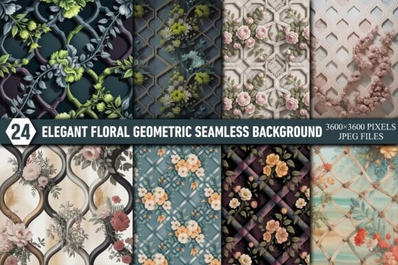 Download Elegant Floral Geometric Background - Geometric background Collection