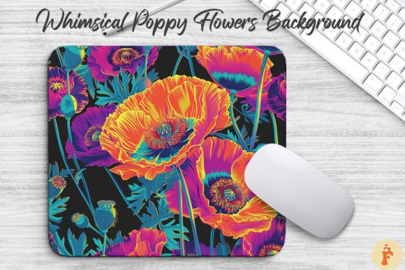 Download Whimsical Poppy Flowers Background - Poppy Collection