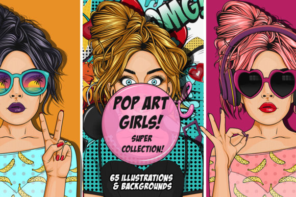 Download Comic Style Pop Art Girls - Art Collection