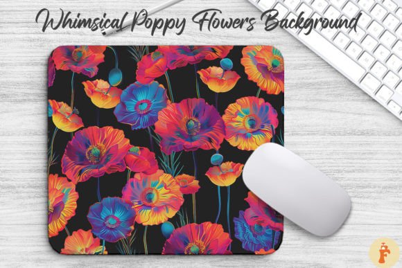 Download Whimsical Poppy Flowers Background - Poppy Collection