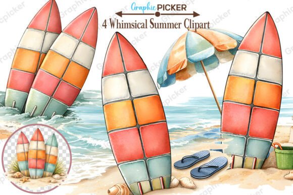 Download Whimsical Summer Beach Seasonal Clipart - Art Collection