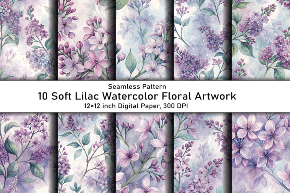 Download Soft Lilac Watercolor Floral Artwork - Art Collection