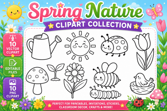 Download Spring Nature Digital Clipart Collection - Art Collection