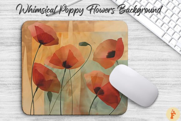 Download Whimsical Poppy Flowers Background - Poppy Collection